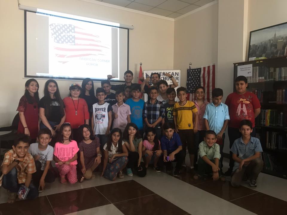 جانب من زيارتنا للجامعة الامريكية ، المتمثلة بكادر وطلبة معهد نوروز للغات